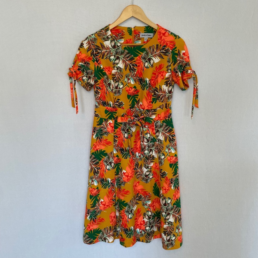SHELBY & PALMER Women's Size 6 Retro Vibes A-line Fit & Flare Short Sleeve Dress